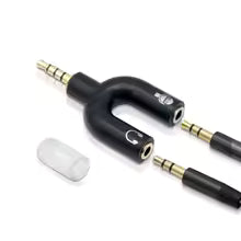 Headphone Mic Splitter Adapter U-shaped